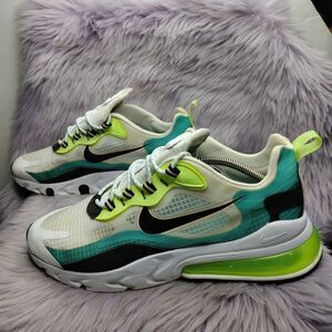 Nike Air Max 270 React CT1265-300 Blue Void Electric Green Mens Size 12